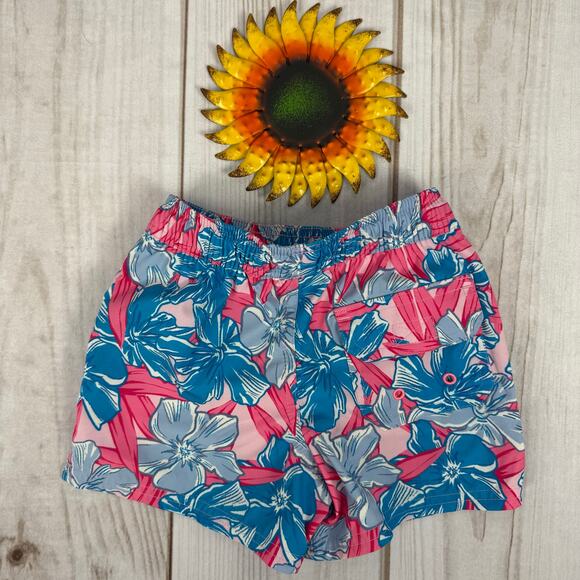 Vineyard Vines Toddler Boy Swim Trunks‎ Shorts Floral Pink Blue 2T - Picture 2 of 4